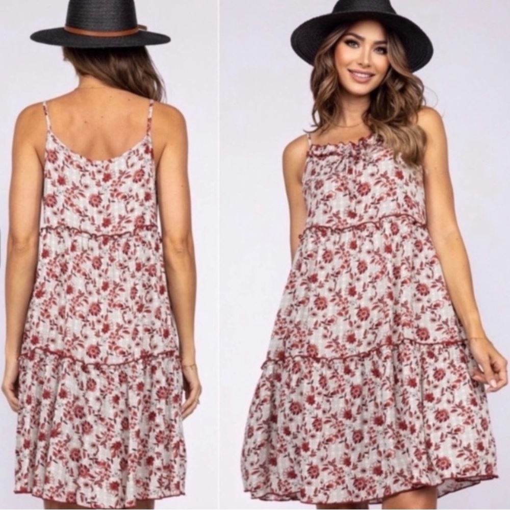 USA MADE BOHO MEDALLION FLORAL DRESS - Picture 2 of 4